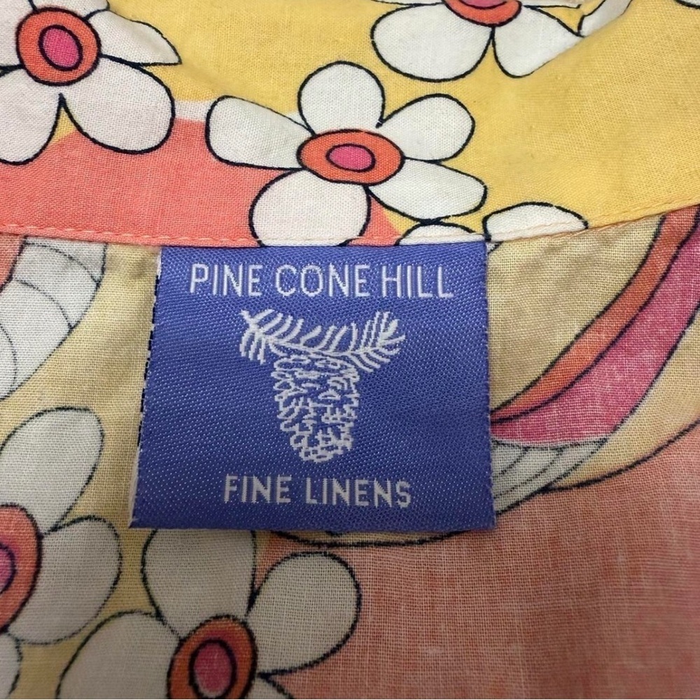 3/$20 Pine Cone Hill Floral Paisley Blouse Top Womens Medium Colorful Maximalist - Picture 2 of 7
